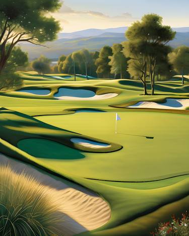 Tranquil Tee-off: A Serene Golfing Scene thumb