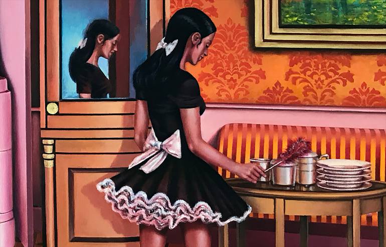 Original Figurative Women Painting by Frank Schlief