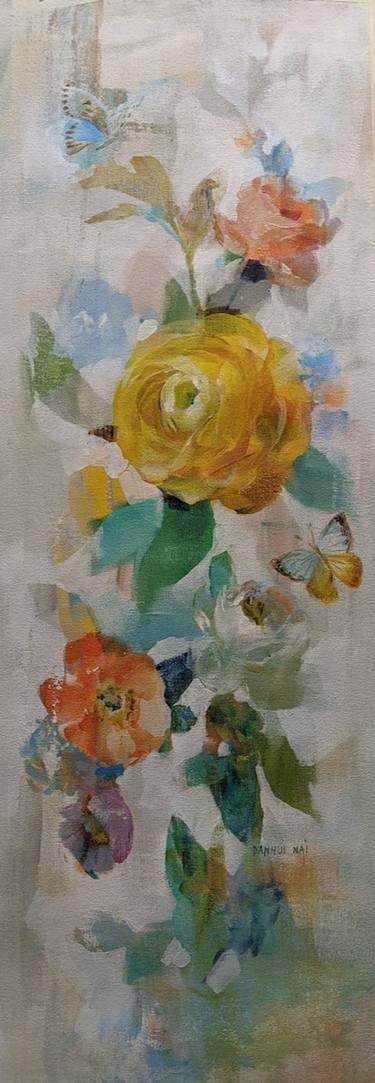 Original Modern Floral Paintings by Danhui Nai