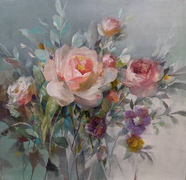 Original Impressionism Floral Paintings by Danhui Nai