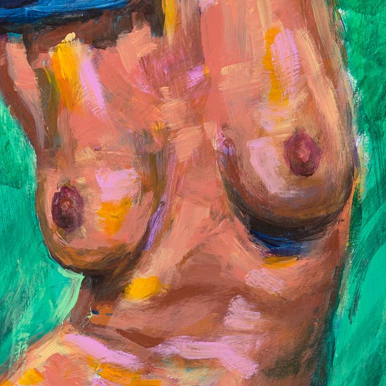 Original Impressionism Nude Painting by Pictor Mulier