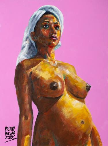 Pregnant Woman Paintings | Saatchi Art