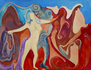 Original Abstract Erotic Paintings by Aakash Mali