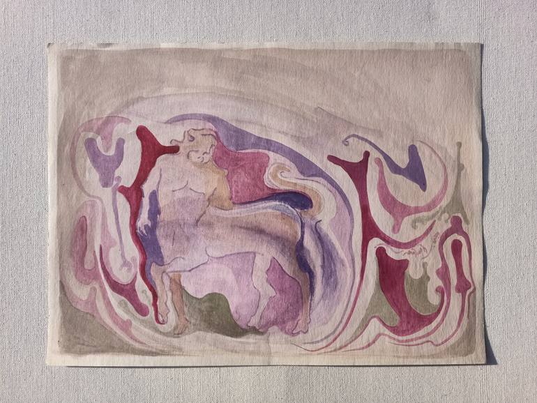 Original Painterly Abstraction Classical Mythology Painting by Aakash Mali