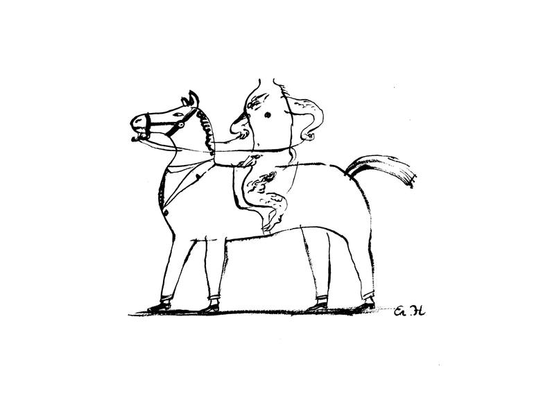 My drawing of the Headless Horseman