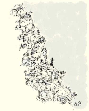 Print of Illustration Cities Drawings by Eric Hanson