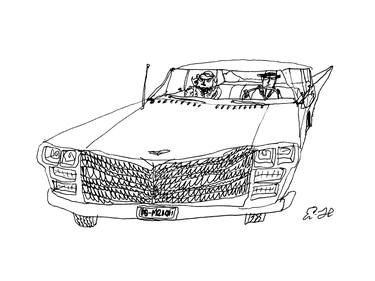 Original Figurative Automobile Drawings by Eric Hanson