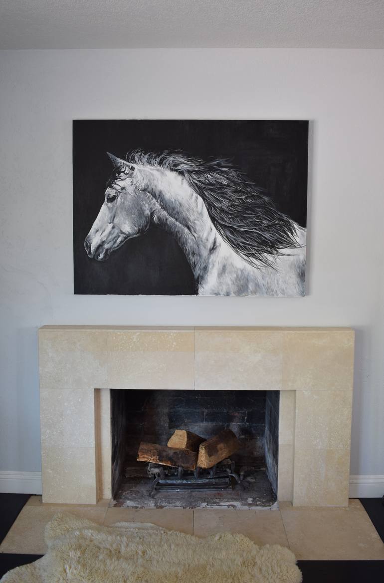 Original Fine Art Horse Painting by Kasia Kaznocha