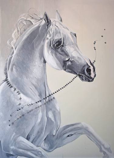 Original Fine Art Horse Paintings by Kasia Kaznocha