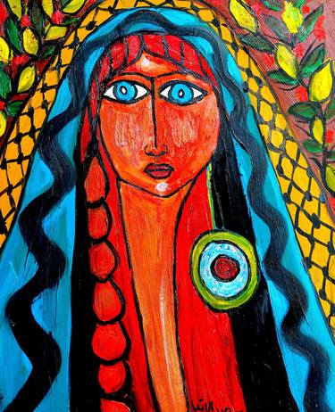 Arabic woman with abstract expression thumb
