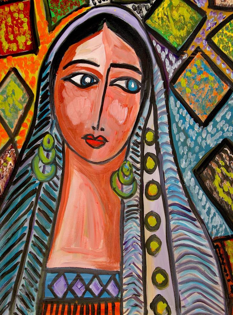 Arabic Woman Painting by Said Elatab | Saatchi Art