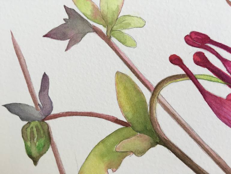 Original Art Deco Floral Painting by Karina Purimova