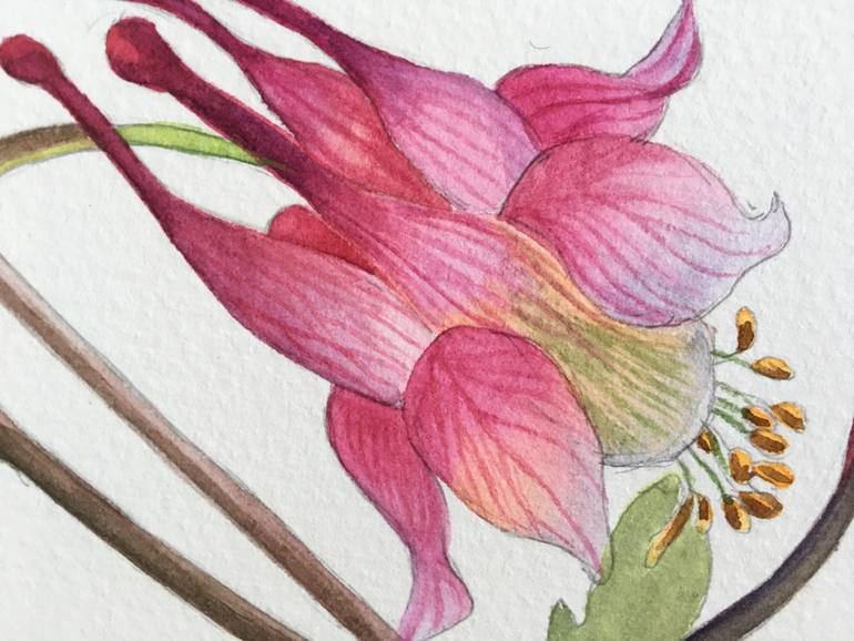 Original Art Deco Floral Painting by Karina Purimova
