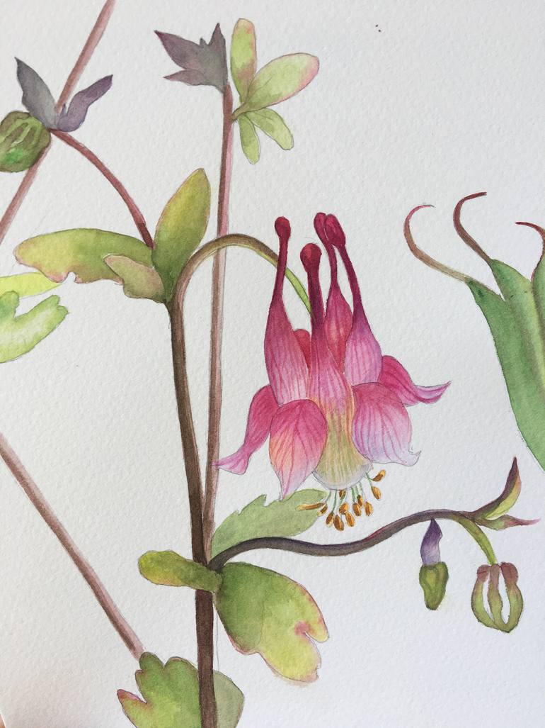 Original Art Deco Floral Painting by Karina Purimova