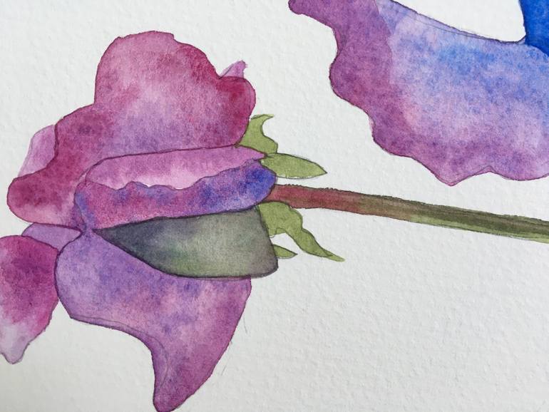 Original Art Deco Floral Painting by Karina Purimova