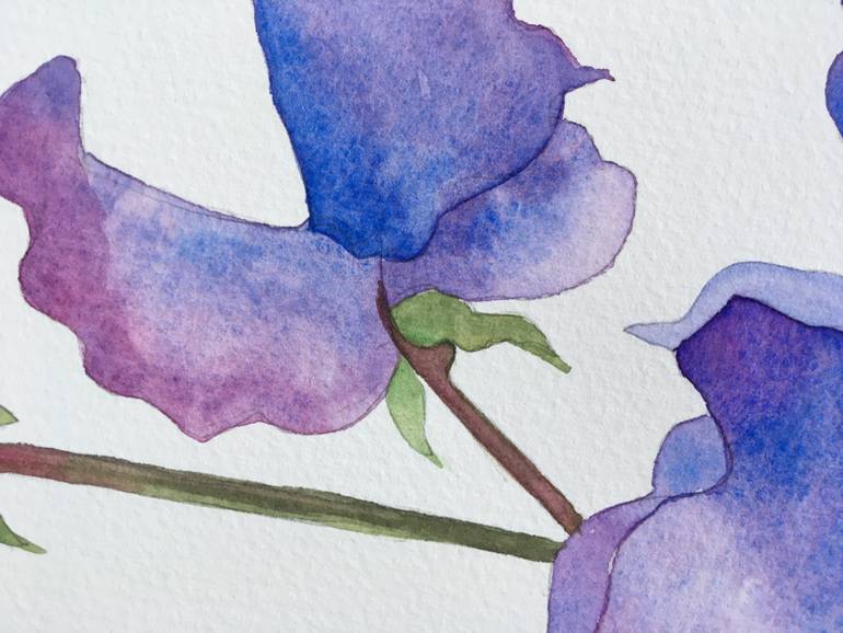 Original Art Deco Floral Painting by Karina Purimova