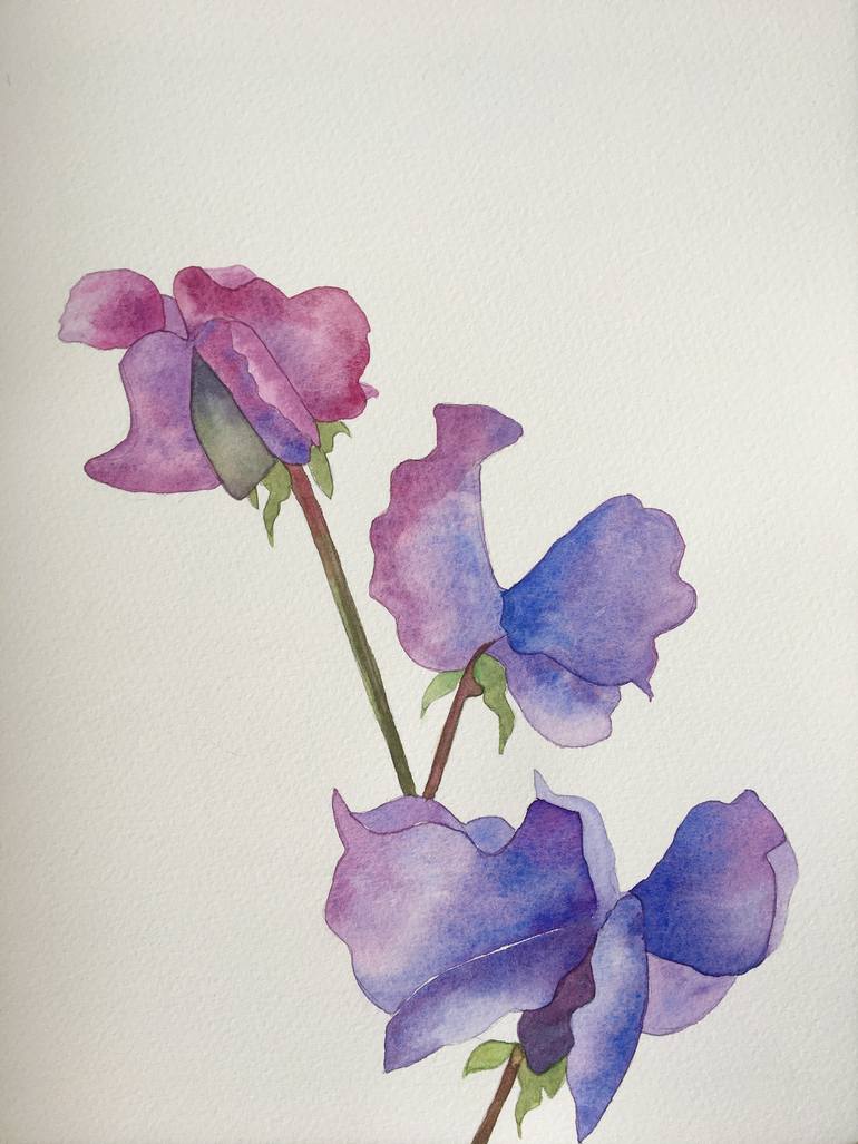 Original Art Deco Floral Painting by Karina Purimova