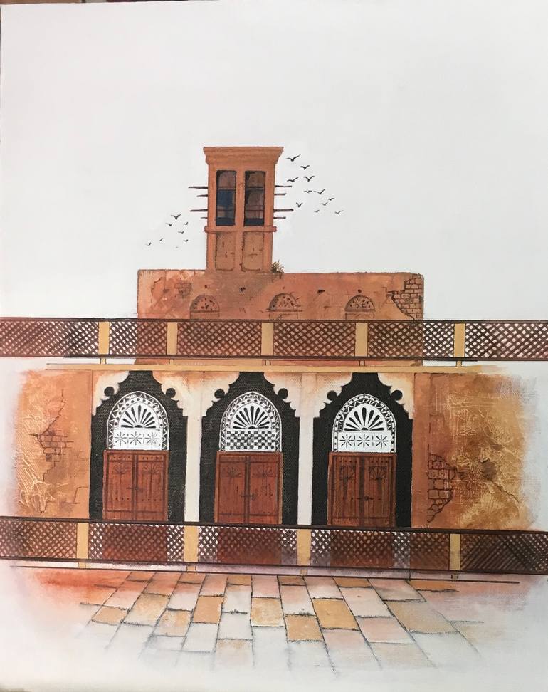 Original Realism Architecture Painting by Samir Saqallah