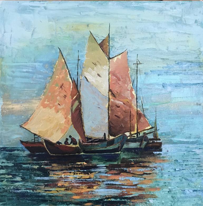Original Fine Art Seascape Paintings by Samir Saqallah
