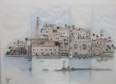 Original Fine Art Cities Drawings by Samir Saqallah