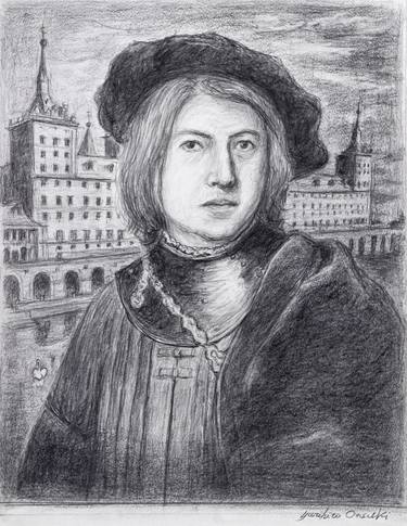 Self portrait with Rembrandt attire thumb