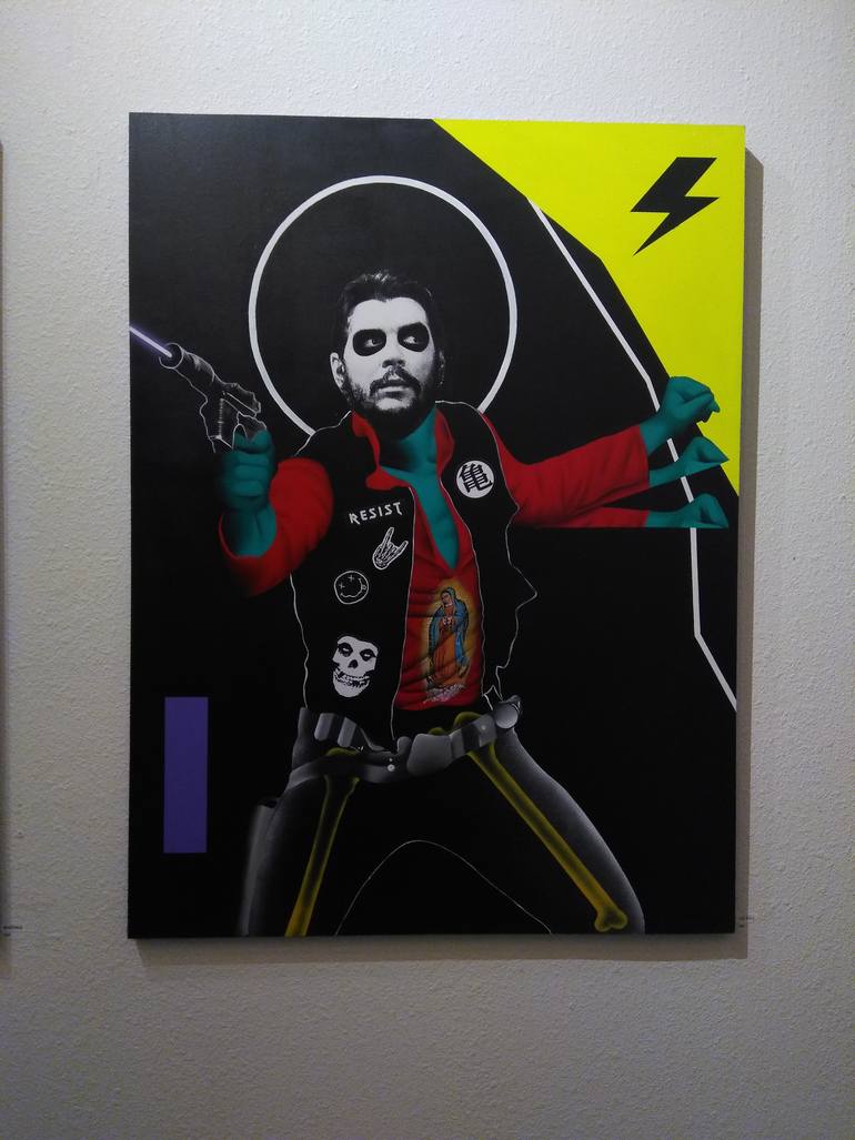 Original Dada Pop Culture/Celebrity Painting by Dead Punk