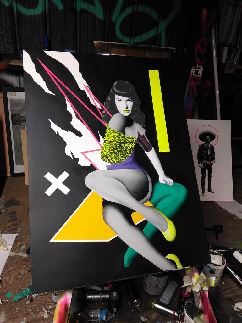 Original Dada Pop Culture/Celebrity Painting by Dead Punk