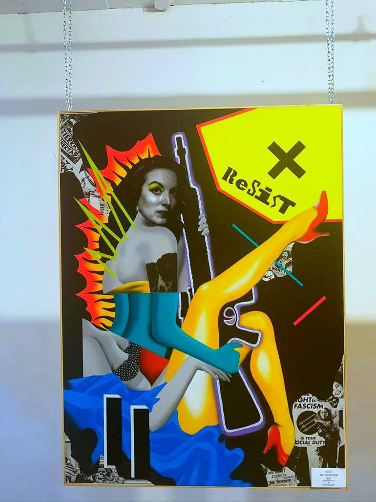 Original Dada Pop Culture/Celebrity Painting by Dead Punk