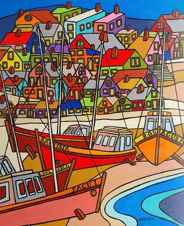 Original Contemporary Boat Painting by Alejandro Medone Lupiañez