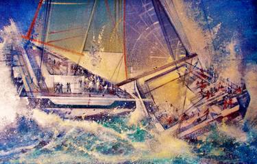 Print of Fine Art Yacht Paintings by Gerard Tunney