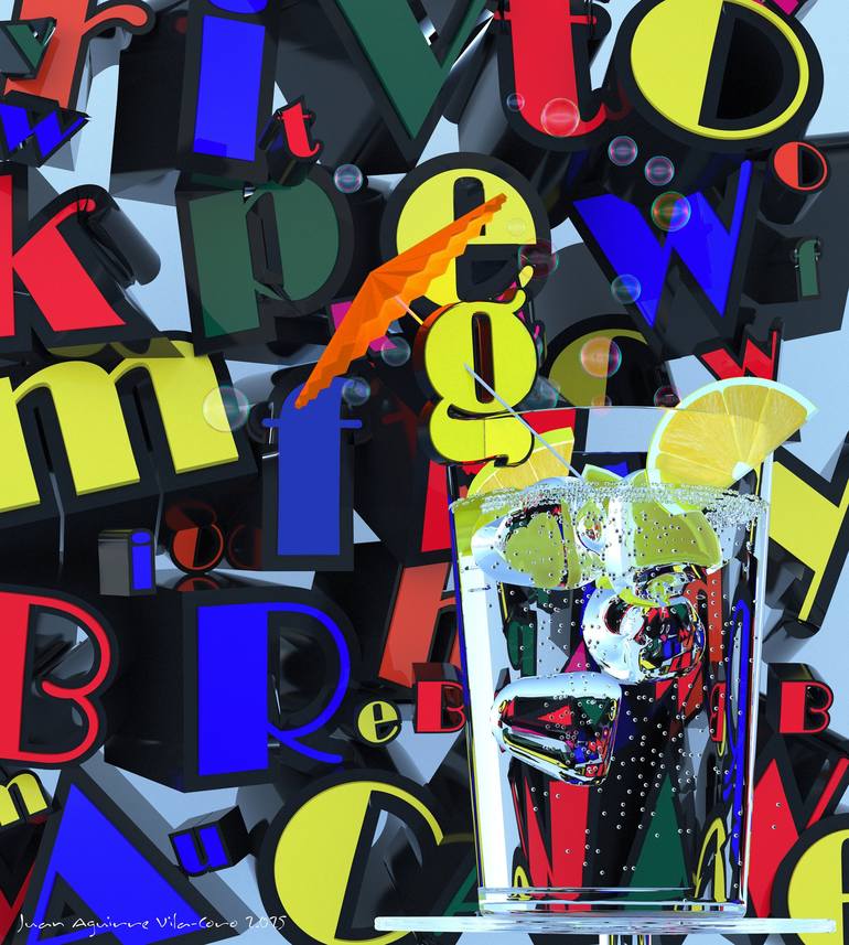 Original Pop Art Food & Drink Digital by Juan Aguirre