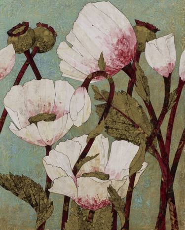 Original Art Deco Botanic Mixed Media by KAREN SIKIE