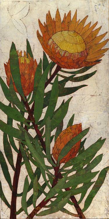 Original Fine Art Botanic Collage by KAREN SIKIE