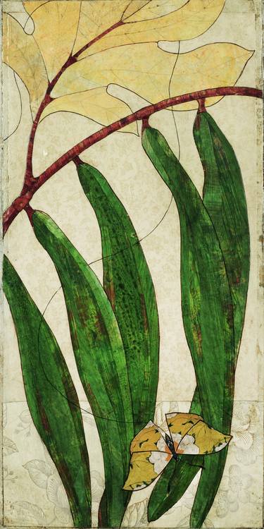 Original Fine Art Botanic Collage by KAREN SIKIE