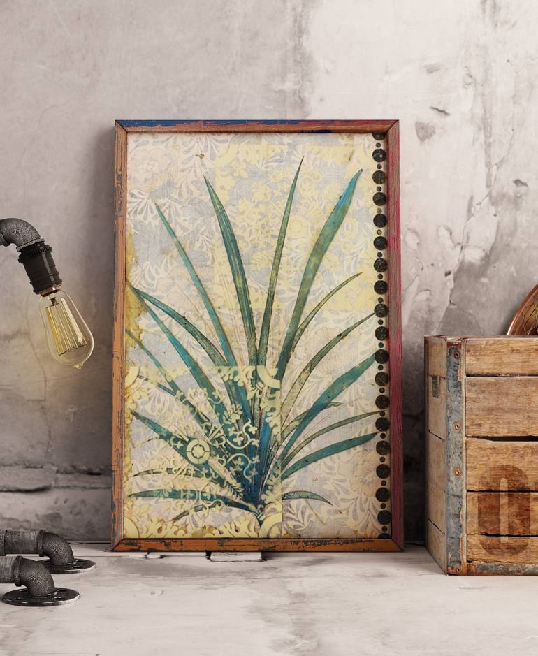 Original Art Deco Botanic Collage by KAREN SIKIE