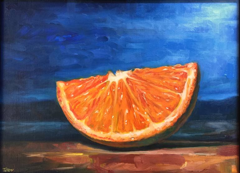 still life orange painting